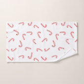 Gepersonaliseerde Candy Cane Kerstmis Bad Handdoek (Handdoek)