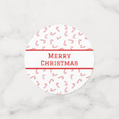 Gepersonaliseerde Candy Cane Kerstmis Confetti (Kleine voorkant)