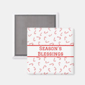 Gepersonaliseerde Candy Cane Kerstmis Magneet (Voorkant / Achterkant)