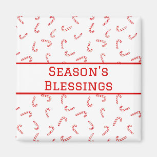 Gepersonaliseerde Candy Cane Kerstmis Magneet