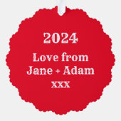 Gepersonaliseerde Candy Cane Kerstmis Ornament Kaart (Achterkant)