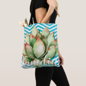 Gepersonaliseerde Canvas tas Boho Cacti Cactus Suc (Dichtbij)