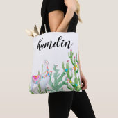 Gepersonaliseerde Canvas tas Boho Llama Bohemian C (Dichtbij)