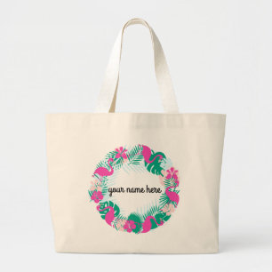 Gepersonaliseerde Canvas tas Flamingo