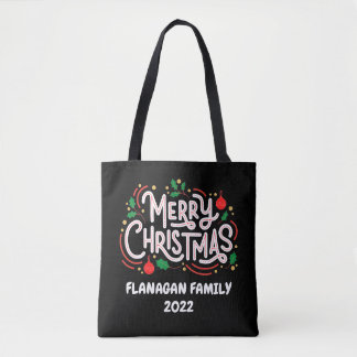 Gepersonaliseerde Canvas tas, Kerstmis, Familienaa Draagtas
