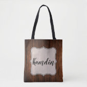 Gepersonaliseerde Canvas tas schuur hout land rust (Voorkant)