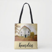Gepersonaliseerde Canvas tas Sunset Barn Country R (Voorkant)