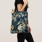 Gepersonaliseerde Canvas tassen - Bloemenpatroon (Dichtbij)