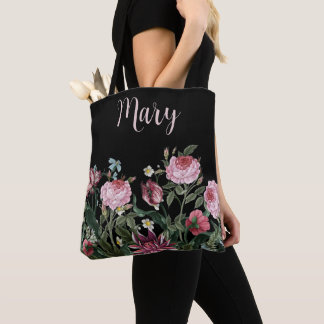 Gepersonaliseerde Canvas tassen - Bloemenpatroon