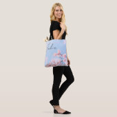 Gepersonaliseerde Canvas tassen - Pink Cherry Blos (Op model)