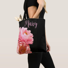 Gepersonaliseerde Canvas tassen - Pink Peony