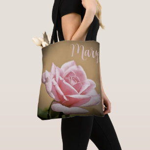 Gepersonaliseerde Canvas tassen - Pink Rose