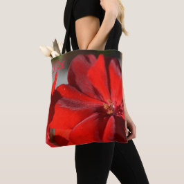 Gepersonaliseerde Canvas tassen - Red Geranium