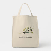 Gepersonaliseerde Canvas tassen Rustic Olive Branc (Achterkant)