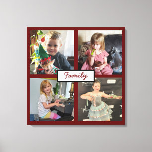 Gepersonaliseerde Canvasprint van familiefoto's Canvas Afdruk