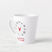 Gepersonaliseerde Capricorn Zodiac verjaardagscade Latte Mok (Linkerhoek)