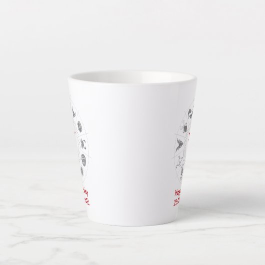 Gepersonaliseerde Capricorn Zodiac verjaardagscade Latte Mok (Voorkant)