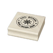 Gepersonaliseerde Captain Nautical Anker Boot Naam Rubberstempel (Stempel)