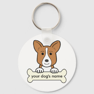 Gepersonaliseerde Cardigan Welsh Corgi Sleutelhanger
