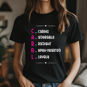 Gepersonaliseerde Carol Name Art T-shirt