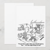 Gepersonaliseerde Cartoon huwelijksuitnodigingen Kaart (Voorkant / Achterkant)