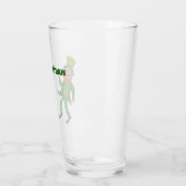 Gepersonaliseerde Cartoon Leprechaun St. Patrick's Glas (Links)