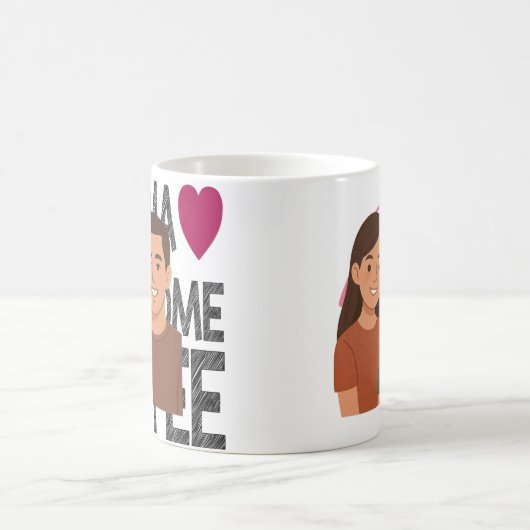 Gepersonaliseerde Cartoon Paar Mok ideaal voor de (Center)