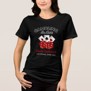 Gepersonaliseerde Casino Las Vegas Bachelorette Pa Tri-Blend Shirt