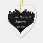 Gepersonaliseerde Cat Memorial Ornament (Links)