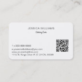 Gepersonaliseerde catering bedrijf visitekaartje (Achterkant)