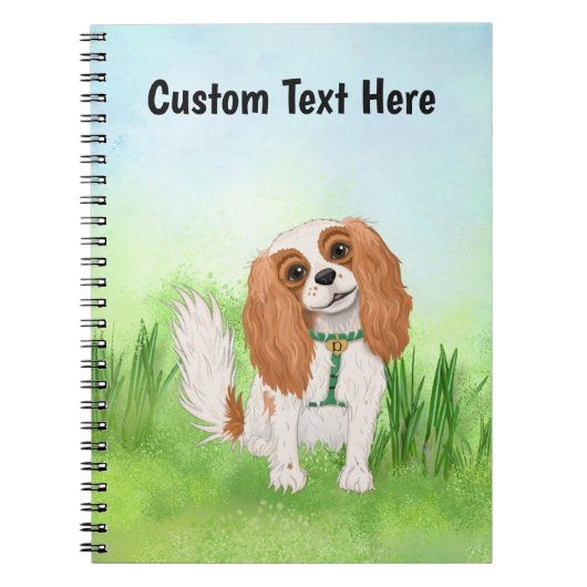 Gepersonaliseerde Cavalier King Charles Spaniel Notitieboek (Voorkant)
