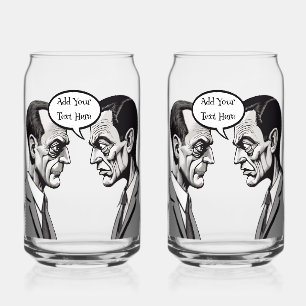 Gepersonaliseerde chagrijnige Mannen bedrukt 16oz Blikvorm Glas