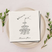 Gepersonaliseerde  Champagne Housewarming Party Servet