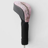Gepersonaliseerde Champagne Roze Confetti Golfheadcover (Schuin)