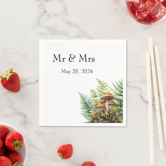 Gepersonaliseerde champignonpapier servetten (Insitu)