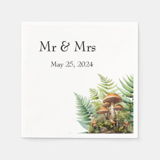 Gepersonaliseerde champignonpapier servetten