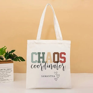 Gepersonaliseerde Chaos Coördinator Boodschappenta Tote Bag