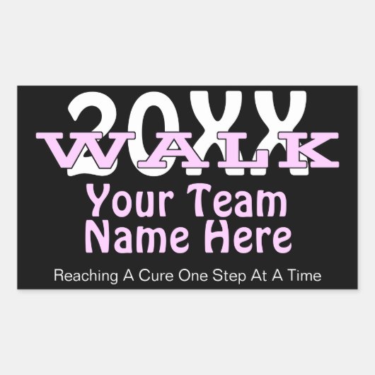 Gepersonaliseerde Charity Walk Sticker (Voorkant)