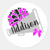 Gepersonaliseerde Cheer Stickers Cheerleader Stick (Voorkant)