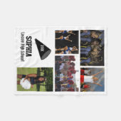 Gepersonaliseerde Cheerleader 5 Fotocollage Naam J Fleece Deken (Voorkant (Horizontaal))