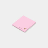 Gepersonaliseerde Cheerleader Custom Pink Post-it® Notes (Schuin)