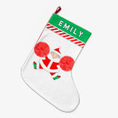 Gepersonaliseerde cheerleader grote kerstsok (Voorkant (Hangend))