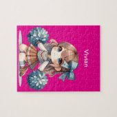 Gepersonaliseerde cheerleader legpuzzel (Horizontaal)
