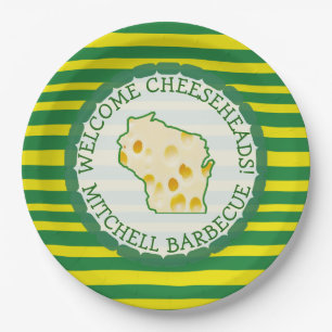 Gepersonaliseerde Cheese Head Paper Borden Papieren Bordje