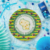 Gepersonaliseerde Cheese Head Paper Borden Papieren Bordje (Feest)