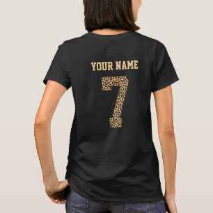 Gepersonaliseerde Cheetah Pattern Number 7 T-Shirt