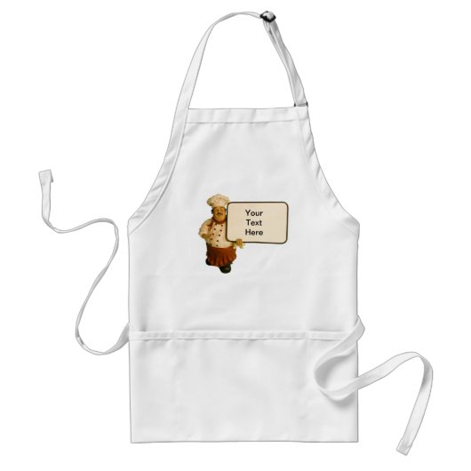 Gepersonaliseerde Chef's Apron Standaard Schort (Voorkant)