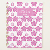 Gepersonaliseerde Cherry Blossom Roze Bloem Esthet Planner (Voorkant)