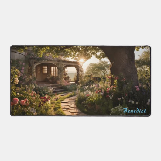 Gepersonaliseerde Cherry Blossom Village Desk Mat (Voorkant)
