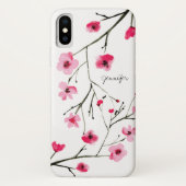 Gepersonaliseerde Cherry Blossom waterverf Case-Mate iPhone Case (Achterkant)